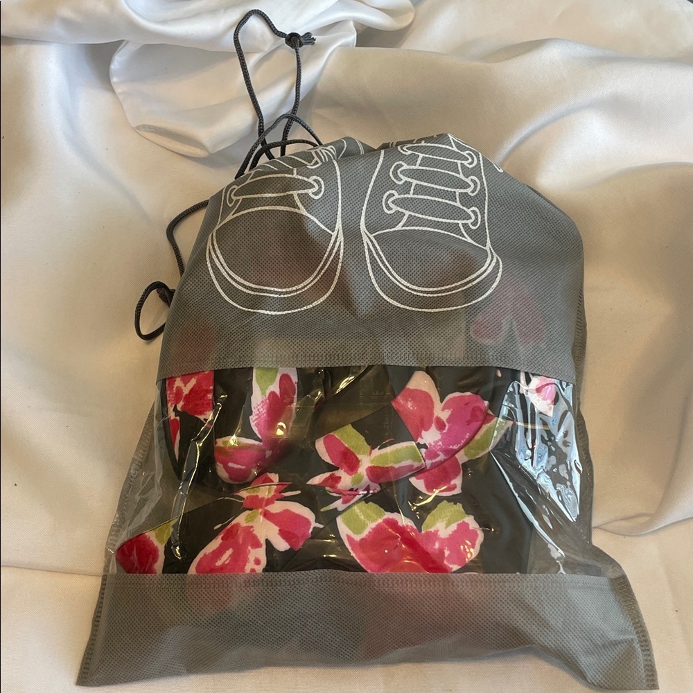 Elle Black Heels with Pink Floral Design - Picture 7 of 7